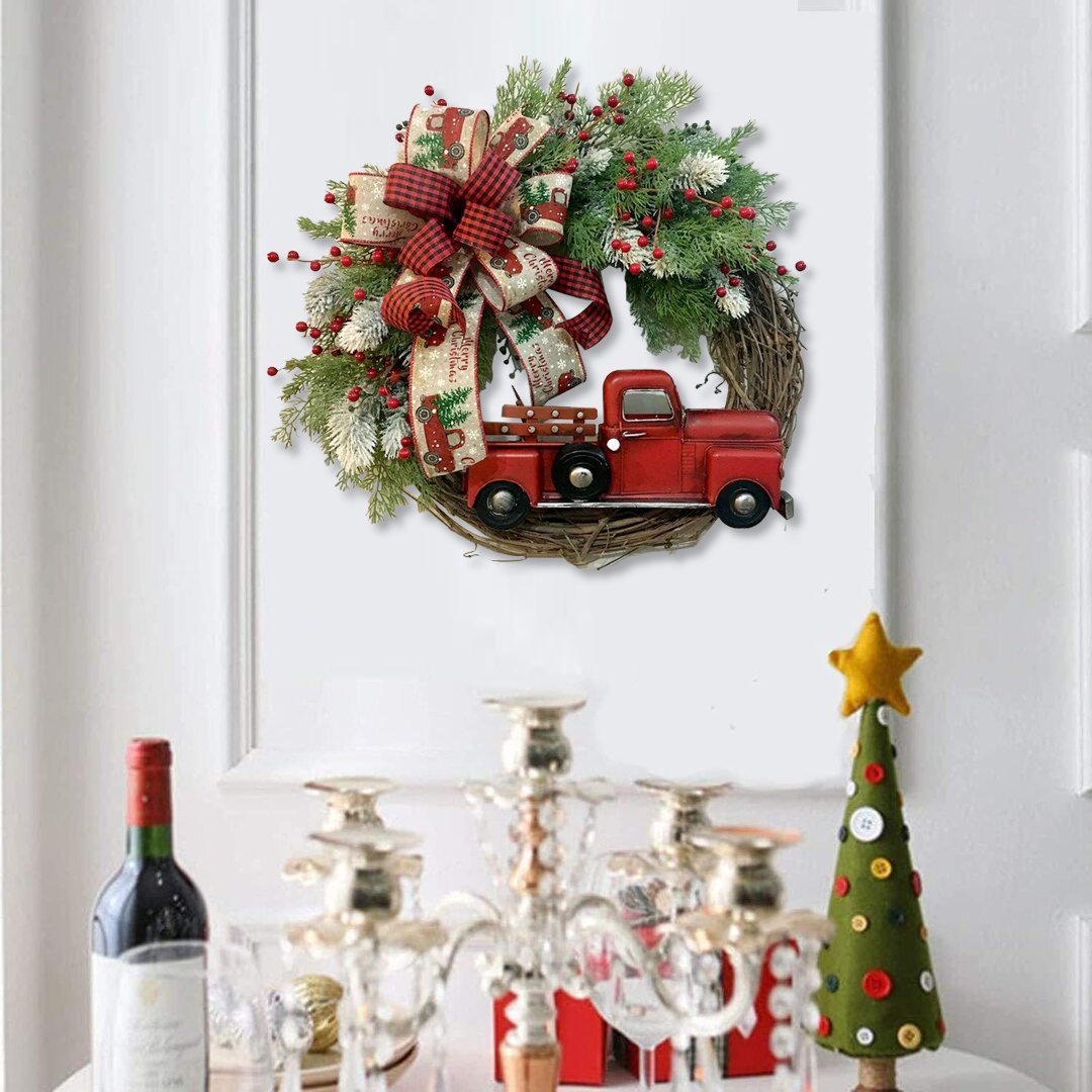 💥50% Off💥Red Truck Christmas Wreath-unitmotor™