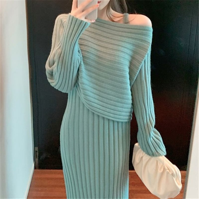 unitmotor™-Knit Pullover Sweater and Cami Dress Set 🔥Buy 2 Free Shipping🔥