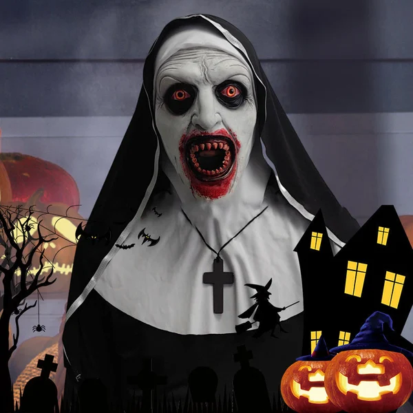 👻49%OFF🎃Urdreamlife — Halloween Nun Scary Mask-unitmotor™