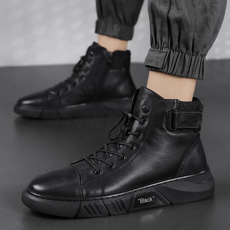 Italian High-top Lace Up Martin Leather Boots-unitmotor™