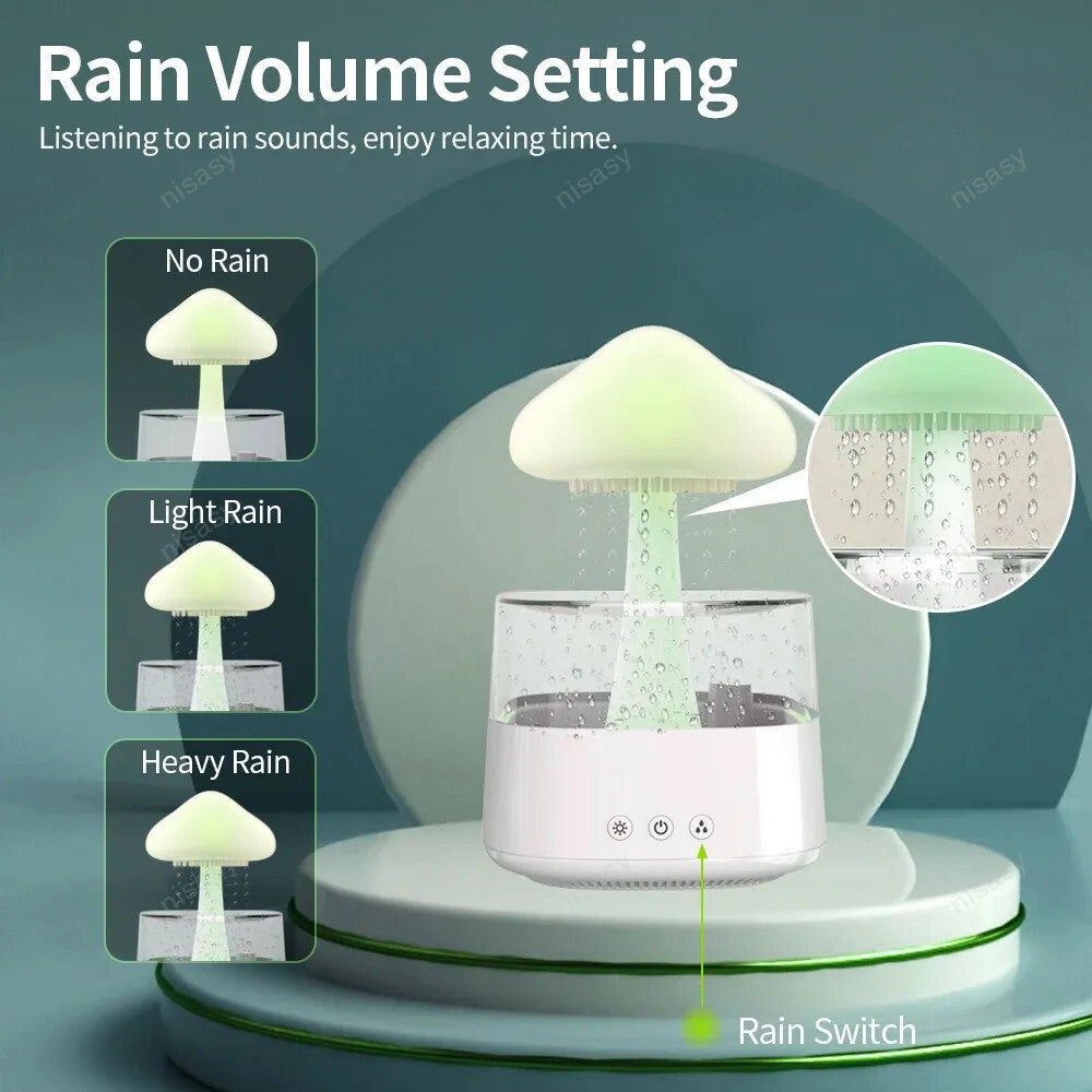 Mushroom diffuser with rain - Custom Max line rain cloud humidifier-unitmotor™