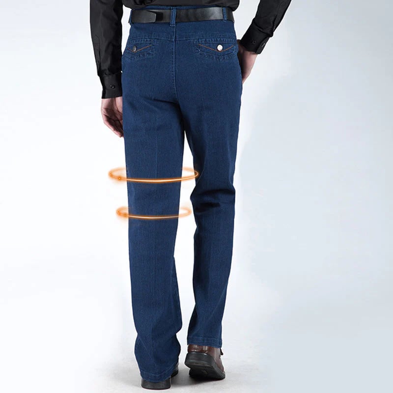 Men's High Waist Straight Cut Jeans-unitmotor™