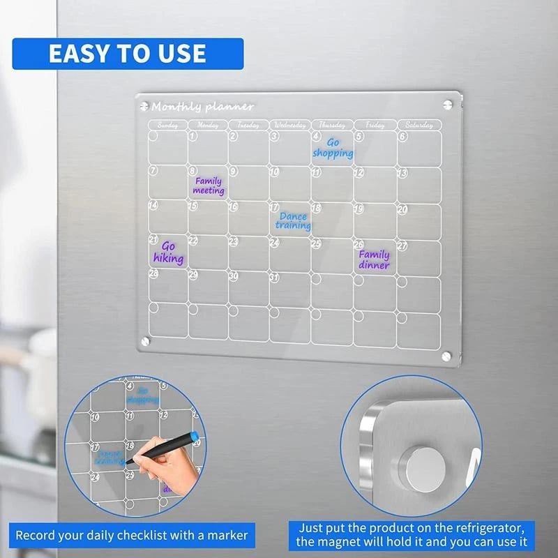 📆Magnetic Schedule Planner For Fridge[Permanently reusable]-unitmotor™