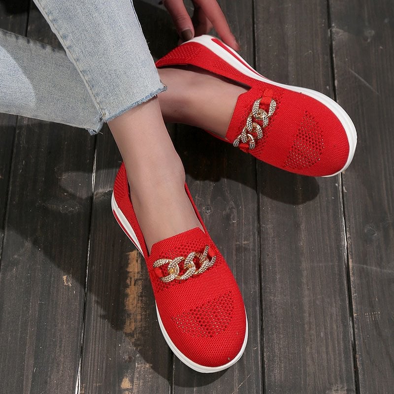 Women's Woven Breathable Wedge Sneakers-unitmotor™