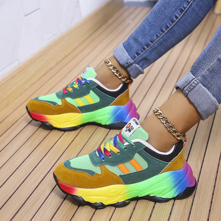 Fashionable Trendsetter Rainbow Sneakers-unitmotor™