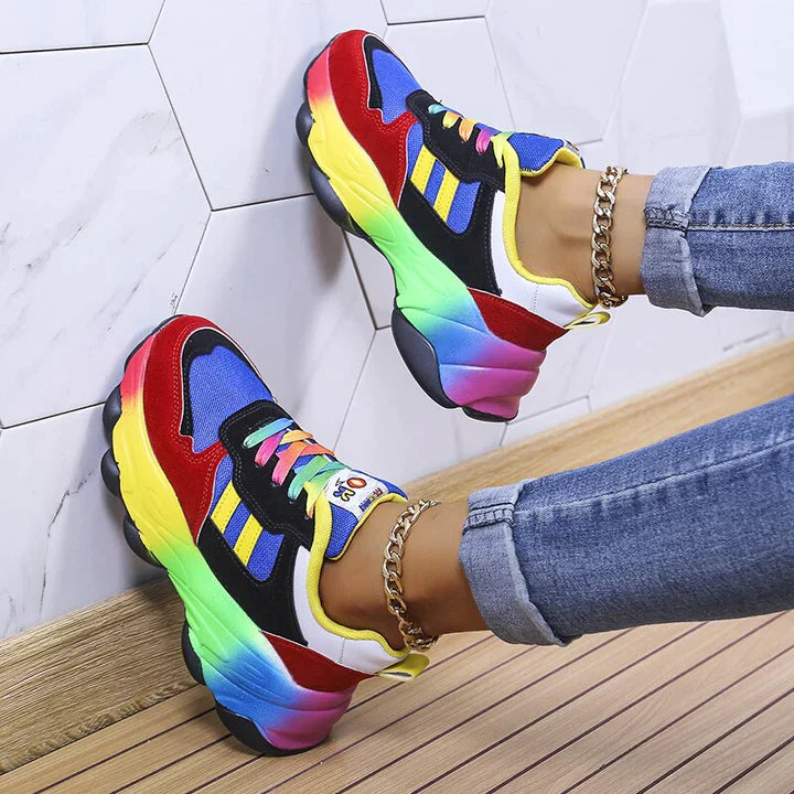 Fashionable Trendsetter Rainbow Sneakers-unitmotor™