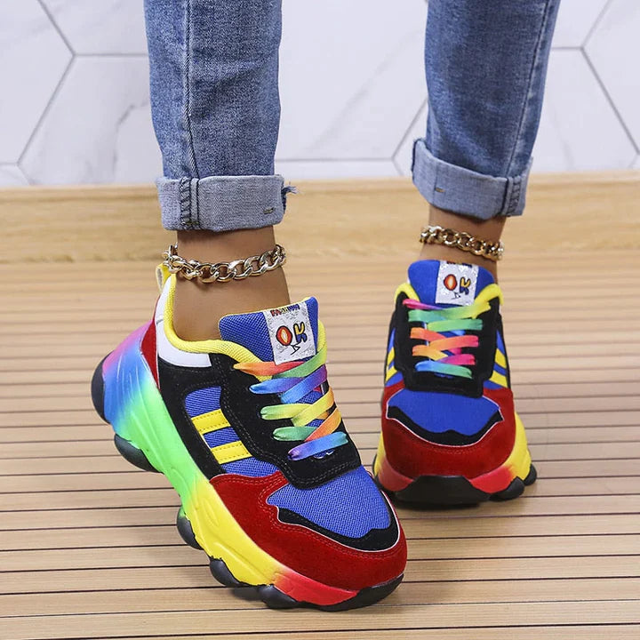 Fashionable Trendsetter Rainbow Sneakers-unitmotor™