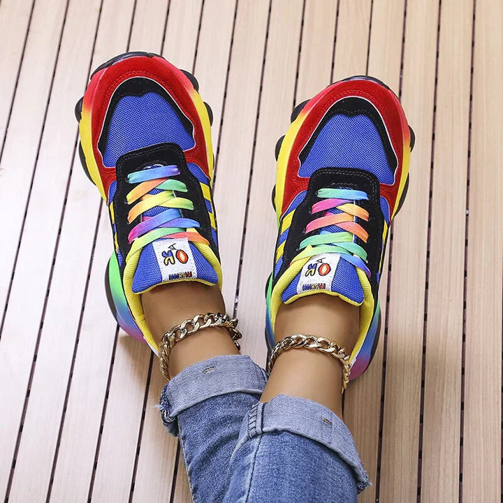 Fashionable Trendsetter Rainbow Sneakers-unitmotor™