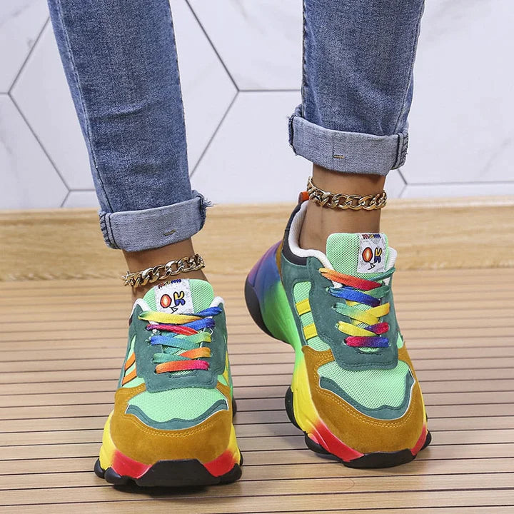 Fashionable Trendsetter Rainbow Sneakers-unitmotor™