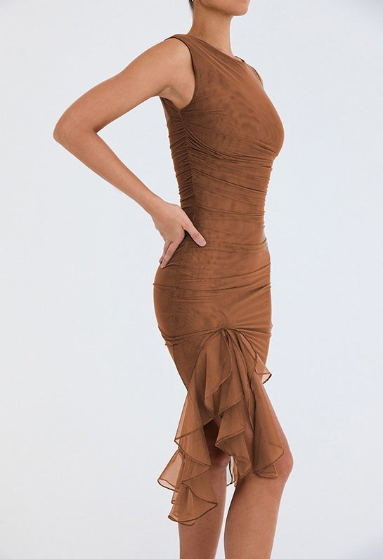 Trendy crew neck sheath dress-unitmotor™