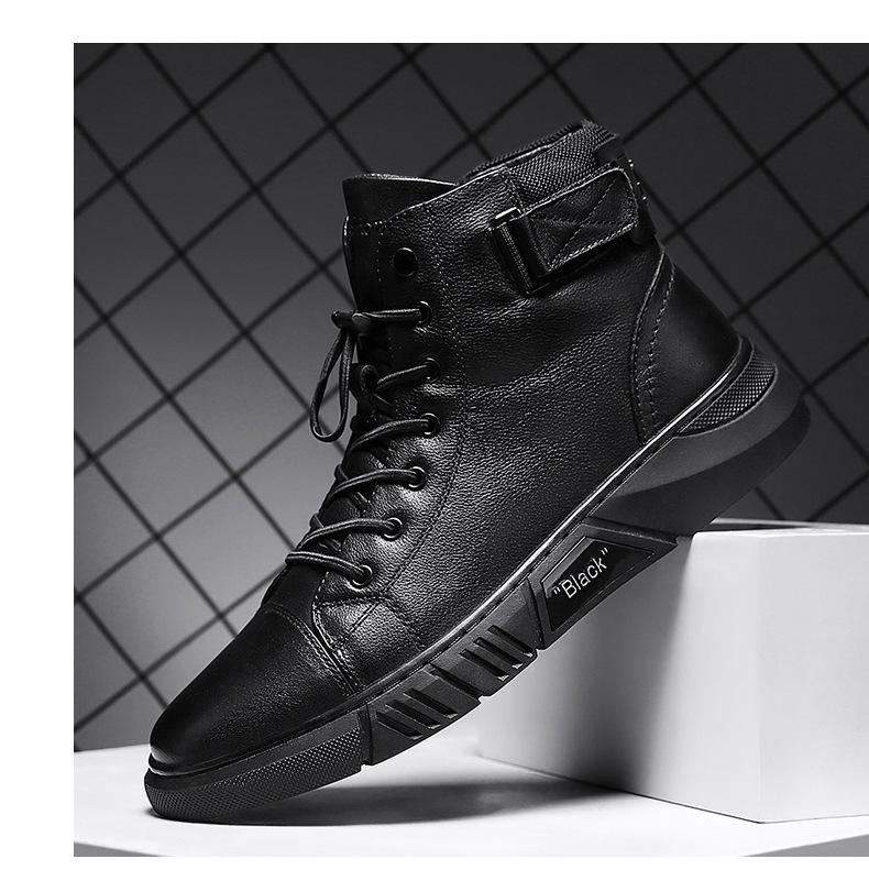 Italian High-top Lace Up Martin Leather Boots-unitmotor™