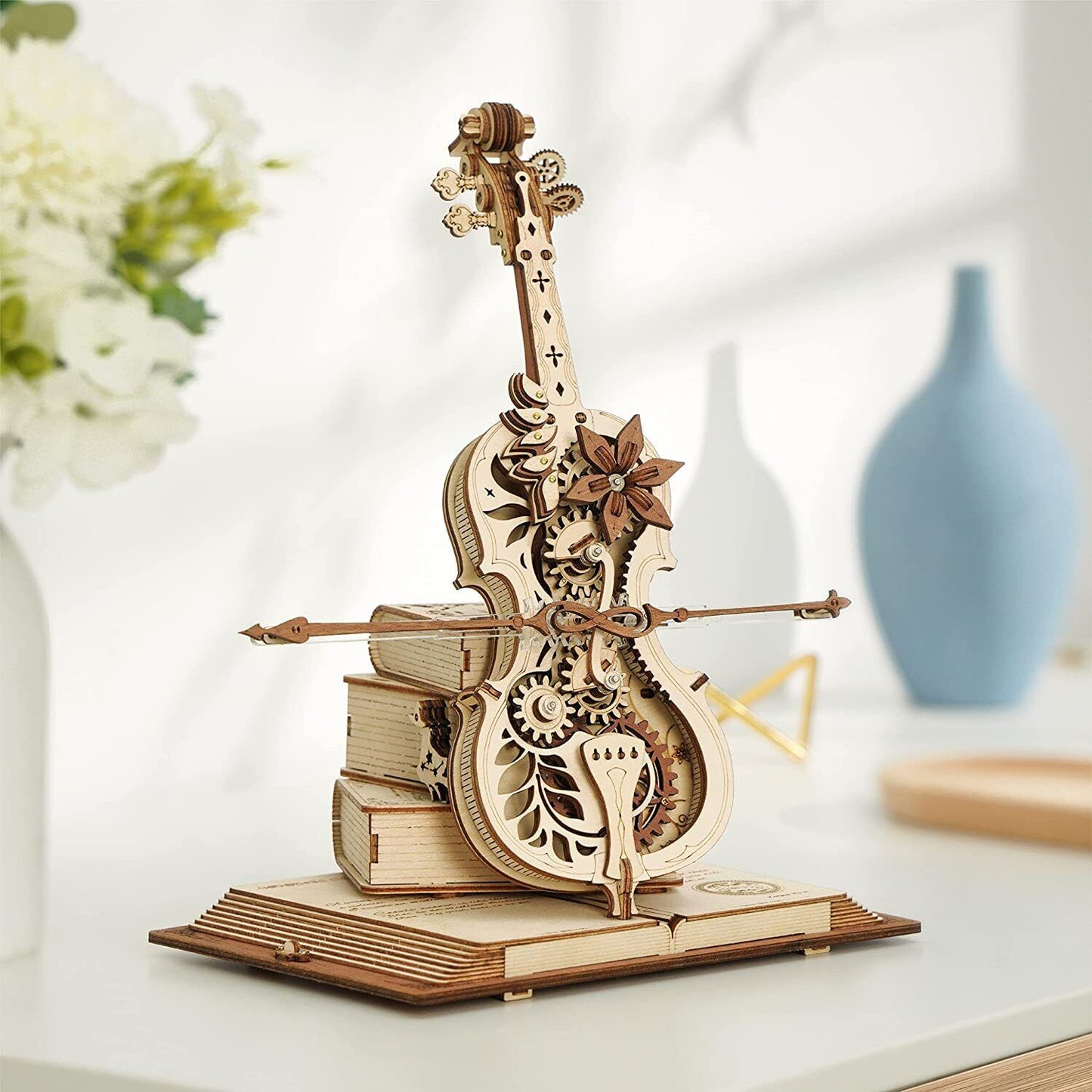 DIY Wooden Cello, Self Playing Musical Instrument, Magic Music Box, Cool Gift Ideas-unitmotor™