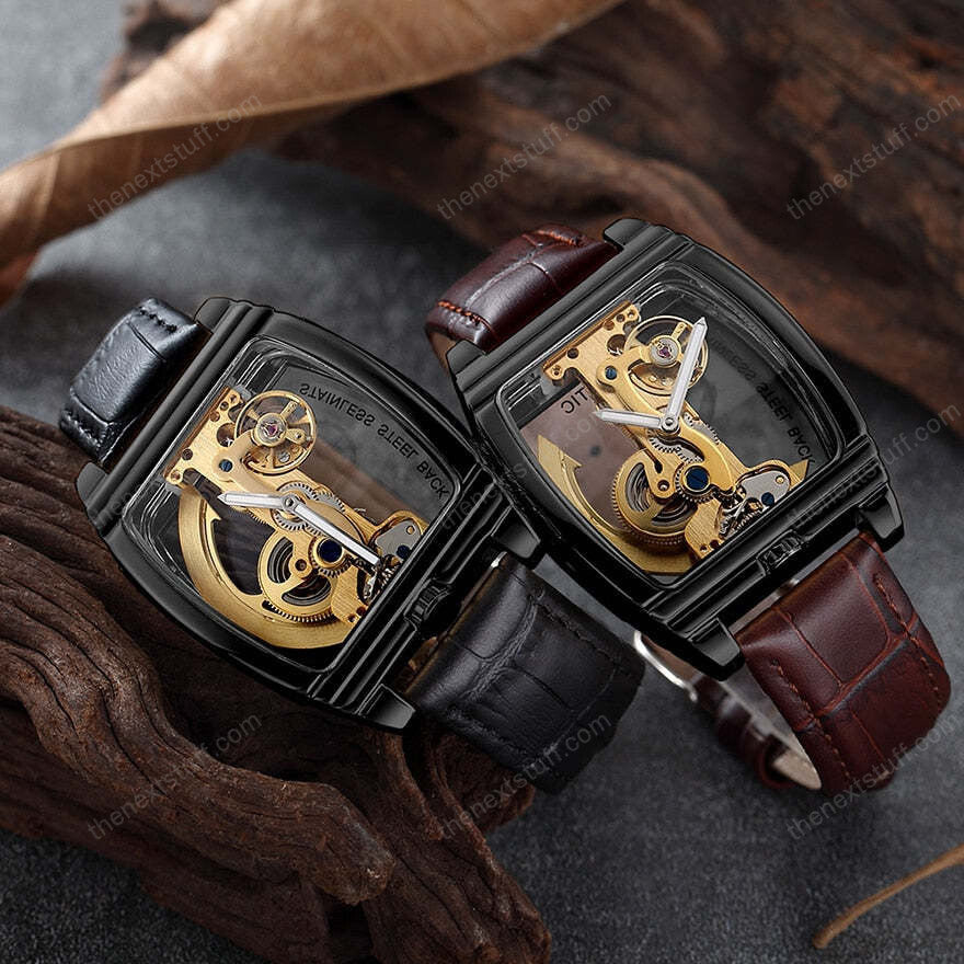 Transparent Automatic Mechanical Steampunk Skull Luxury Gear Watch-unitmotor™