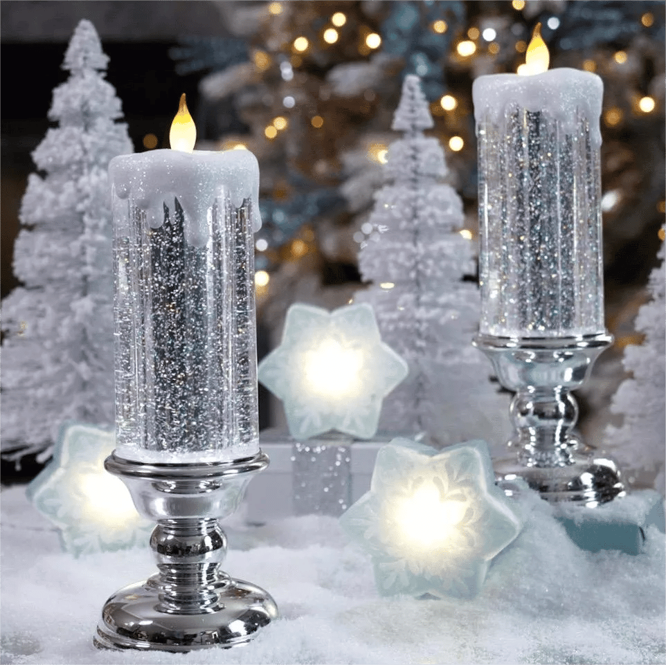 LED Christmas Candles  With Pedestal-unitmotor™