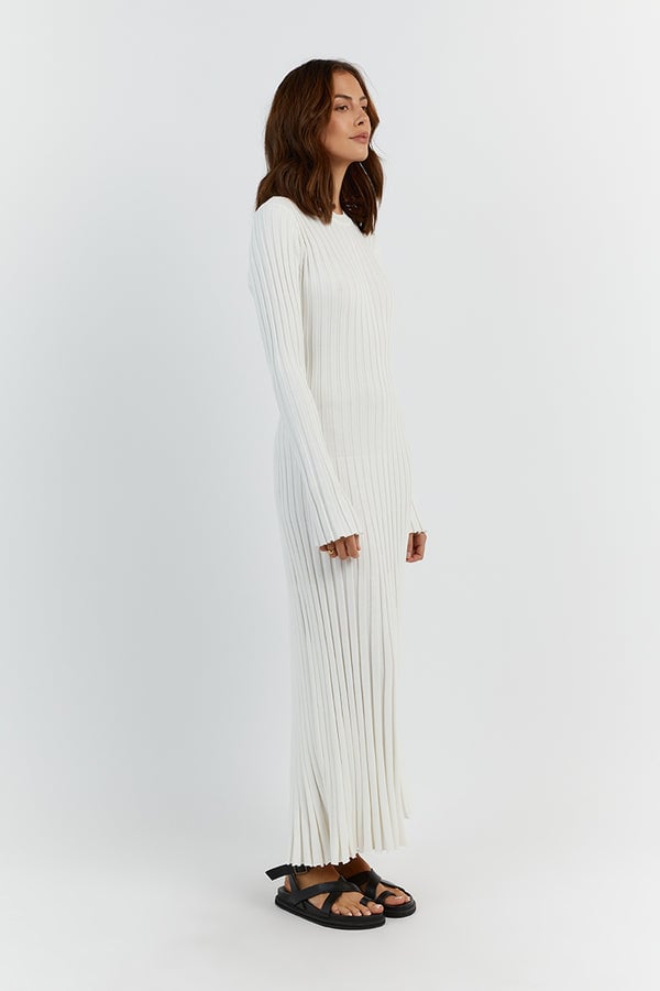 Long Sleeved Knit Midi Dress-unitmotor™