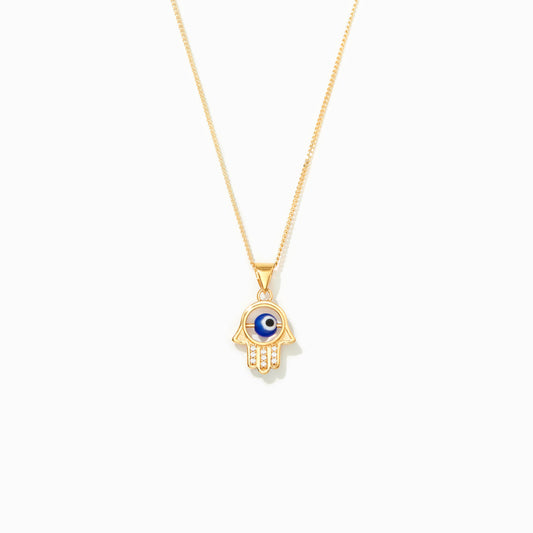 Protection Hamsa Evil Eye Necklace-unitmotor™