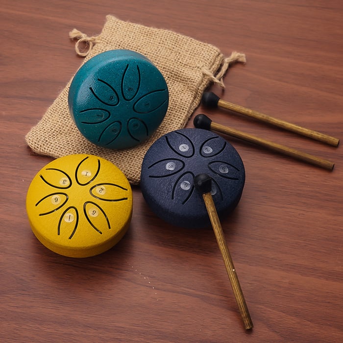 🎁 Early Christmas Sale - 49% OFF 🎵 Buddha Stones Mini Steel Tongue Drum Kit (3 Inch)-unitmotor™