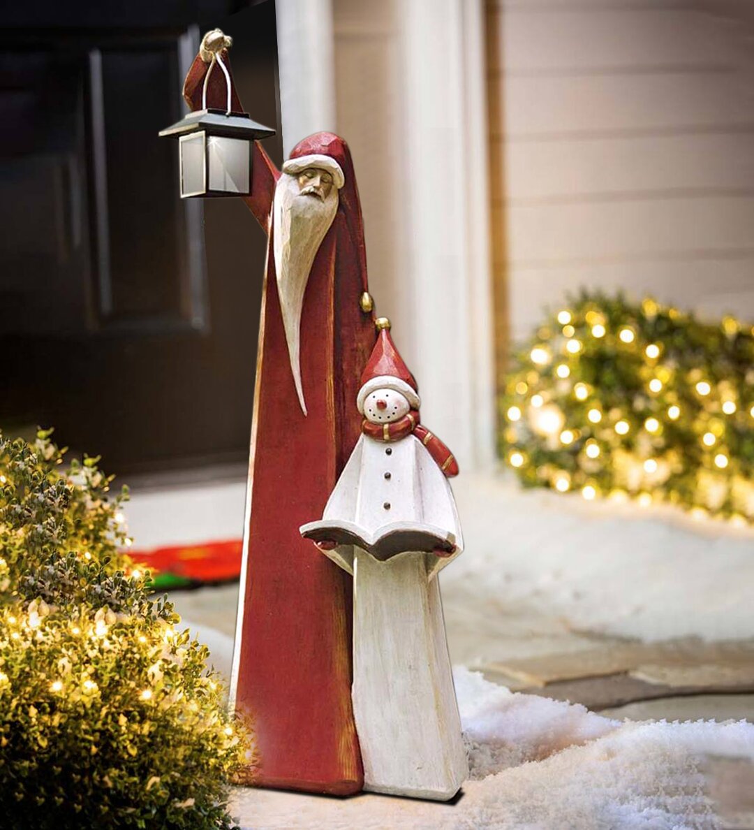 Santa And Snowman Sculpture-unitmotor™