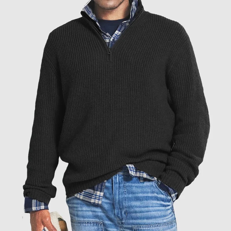 Men's Cashmere Business Casual Zipper Sweater-unitmotor™