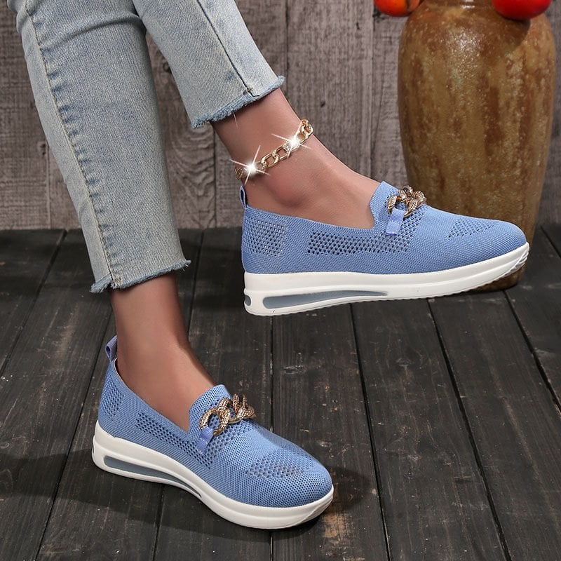 Women's Woven Breathable Wedge Sneakers-unitmotor™