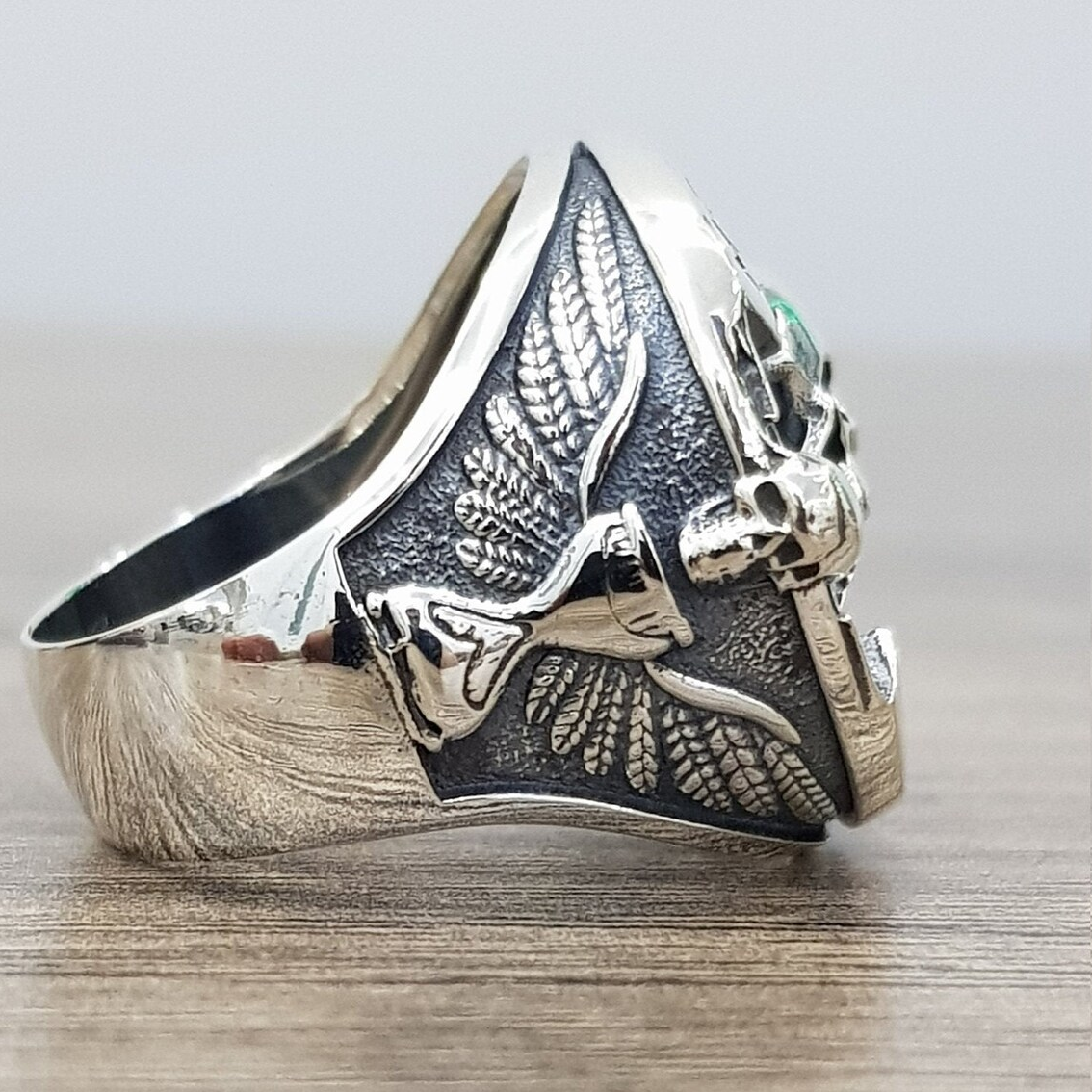 Memorial Mori Skull Sterling Silver Ring-unitmotor™