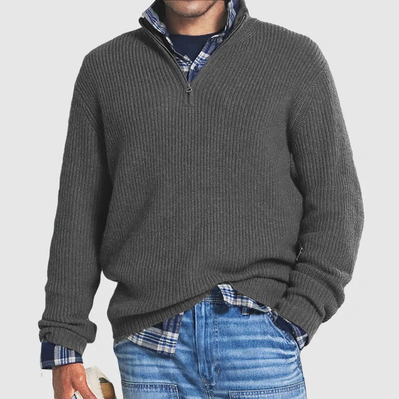 Men's Cashmere Business Casual Zipper Sweater-unitmotor™