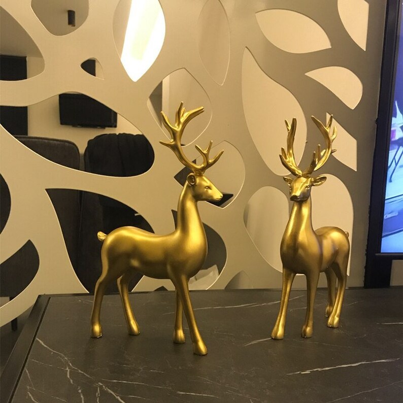 unitmotor™-🦌Golden Couple Deer Figurines✨