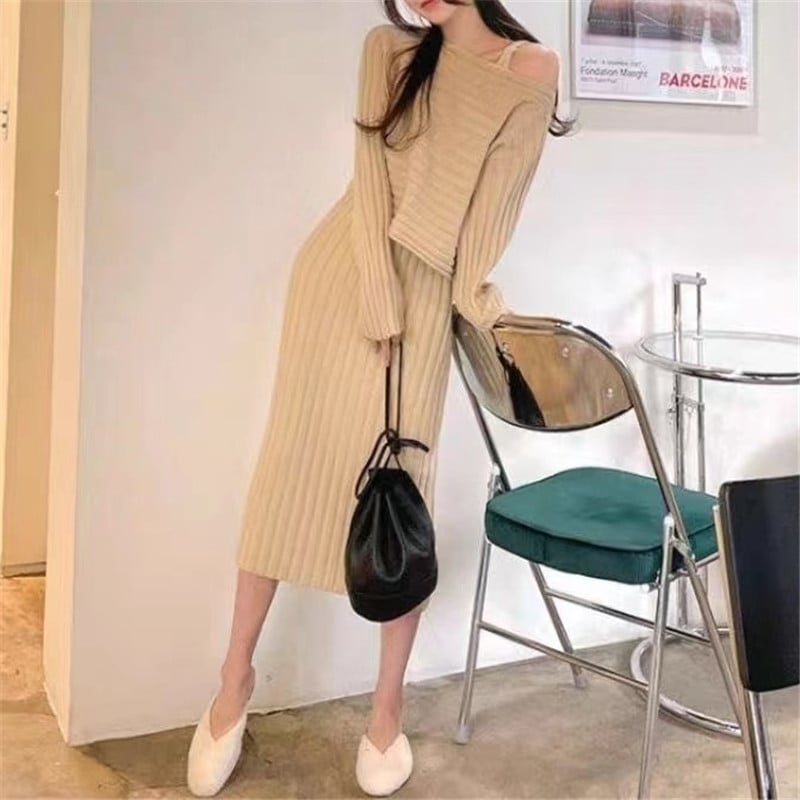 unitmotor™-Knit Pullover Sweater and Cami Dress Set 🔥Buy 2 Free Shipping🔥