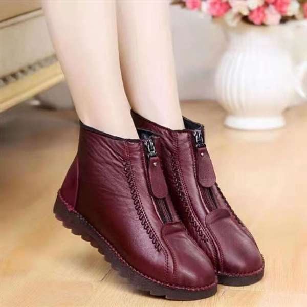 2023 popular winter boots!Women's Genuine Leather Non-Slip Ankle Boots-unitmotor™