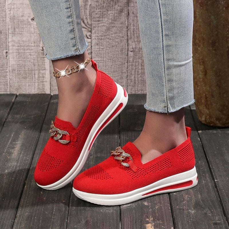 Women's Woven Breathable Wedge Sneakers-unitmotor™