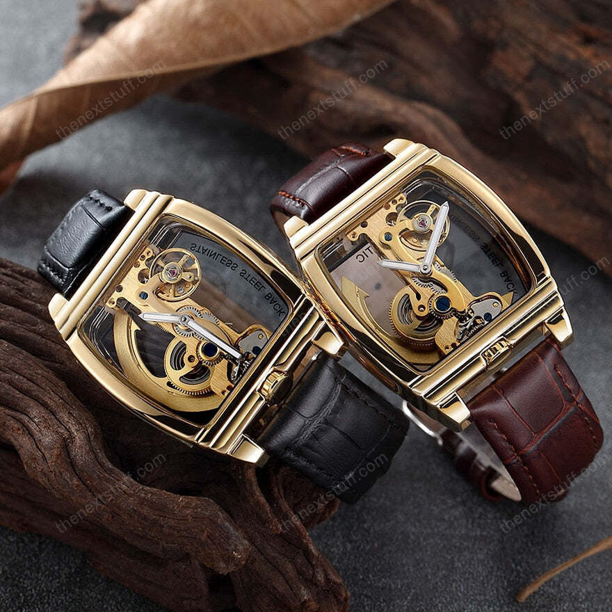 Transparent Automatic Mechanical Steampunk Skull Luxury Gear Watch-unitmotor™