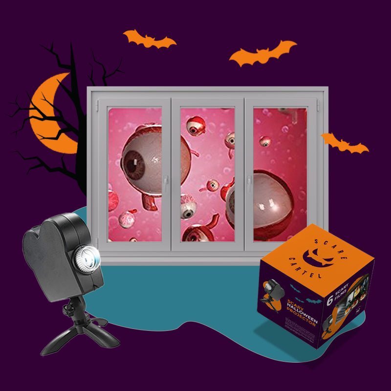 unitmotor™-Scary Halloween Projector( Projector + 12 videos + Screen)