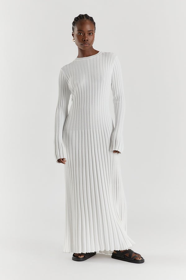 Long Sleeved Knit Midi Dress-unitmotor™