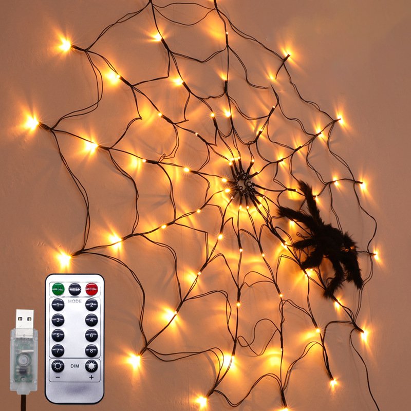 unitmotor™-Creative 3D spider light illumination LED,remote control multi-color spider web