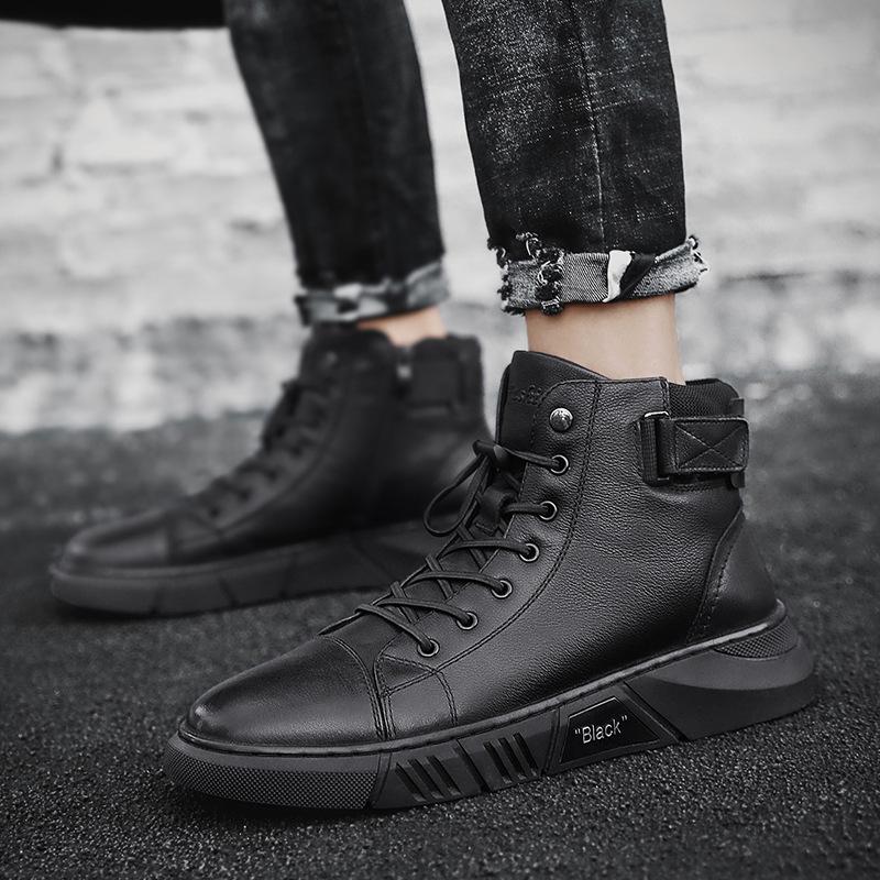 Italian High-top Lace Up Martin Leather Boots-unitmotor™