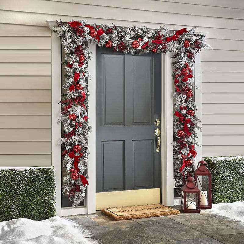 🎄The Cordless Prelit Red And White Holiday Trim-unitmotor™