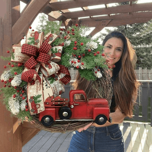 💥50% Off💥Red Truck Christmas Wreath-unitmotor™