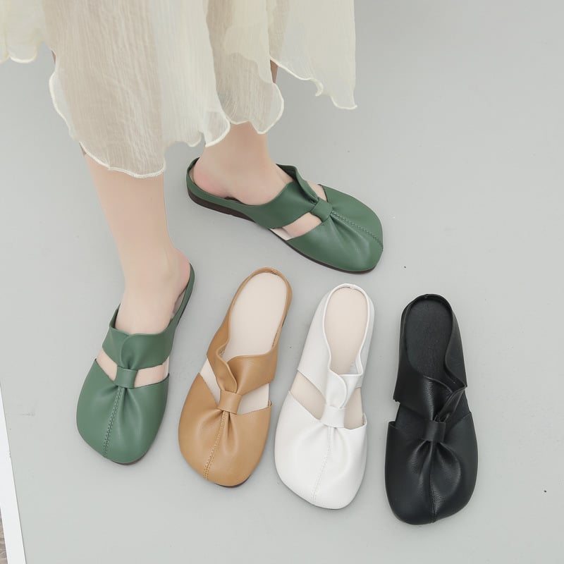 🎊 Hot Sale👣Cut Out Design Flat Mules-unitmotor™