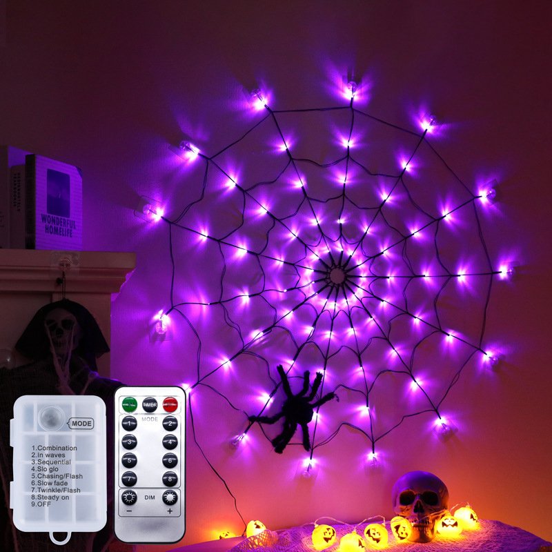 unitmotor™-Creative 3D spider light illumination LED,remote control multi-color spider web