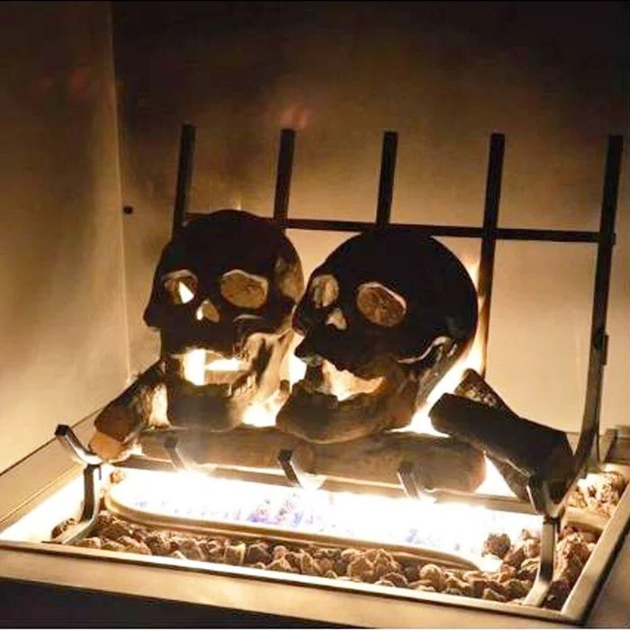 💀Halloween Sale - Terrifying Human Skull Fire Pit-unitmotor™