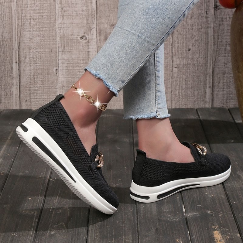 Women's Woven Breathable Wedge Sneakers-unitmotor™