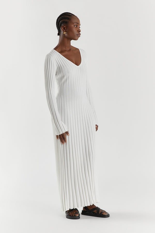 Long Sleeved Knit Midi Dress-unitmotor™