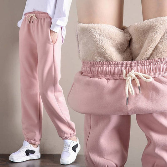 💥Hot Sale 48% OFF💥Women Warm Fleece Cotton Round Neck Solid Joggers Sweatpants (SIZE:S-5XL)-unitmotor™