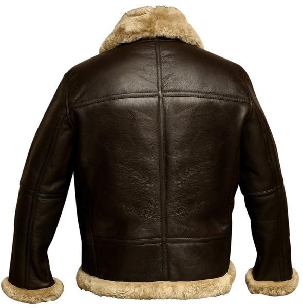 Aviator Bomber Jacket B3 Real Shearling Sheepskin Leather-unitmotor™