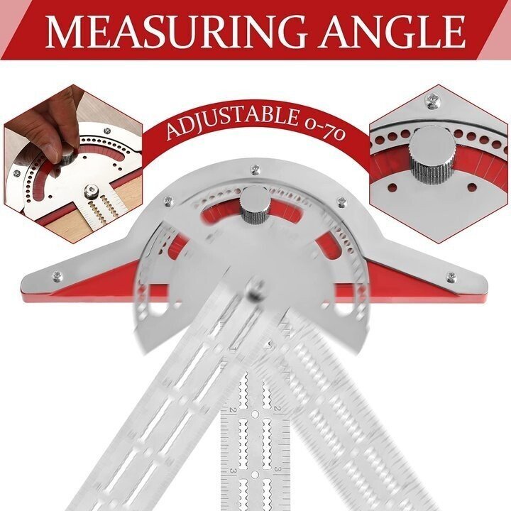 🔧Ultra Precision Marking Ruler Square T Type Woodworking Scriber Measuring Tool-unitmotor™