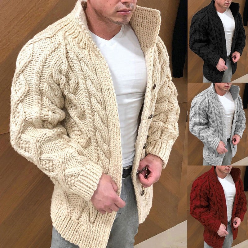 🔥49% OFF🔥Men's Stand Collar Casual Knit Cardigan-unitmotor™