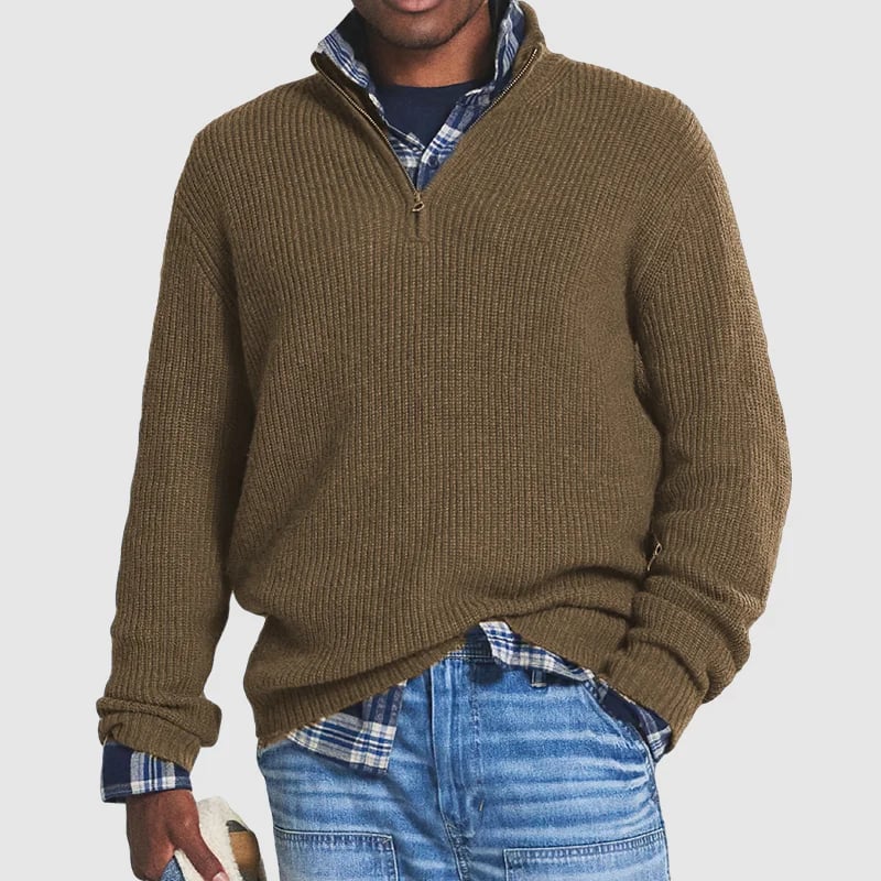 Men's Cashmere Business Casual Zipper Sweater-unitmotor™