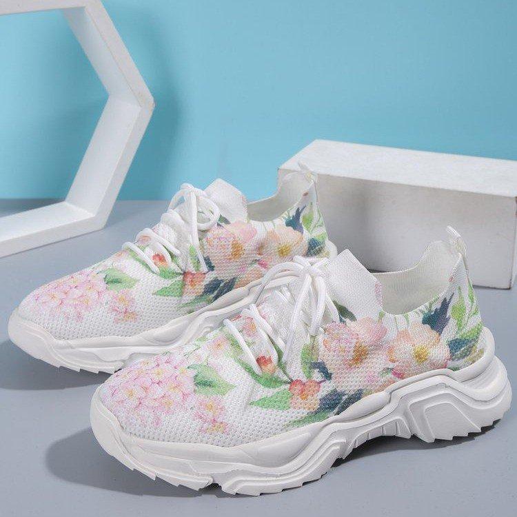 Last Day 60% OFF — Floral Print Lace-up Breathable Orthopedic Sneakers-unitmotor™